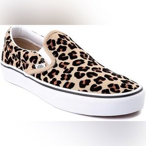Women’s Vans Cheetah Print Classic Slip On Skate Shoe-Size 7.5